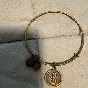Alex and Ani Bronze “S” initial bangle